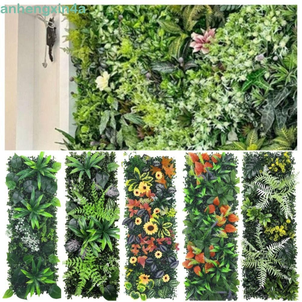 Tapete De Eucalipto Artificial ANHENGXIN , Painel De Parede De Plantas Artificiais DIY Com Proteção UV , Flor