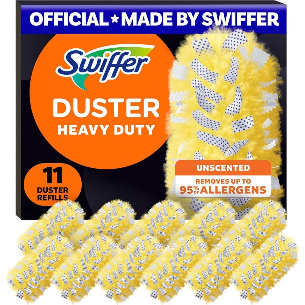 Refis de Pano de Limpeza Swiffer Dusters Heavy Duty para Múltiplas Superfícies, Sem Perfume, Pacote com 11 Unidades KEG9