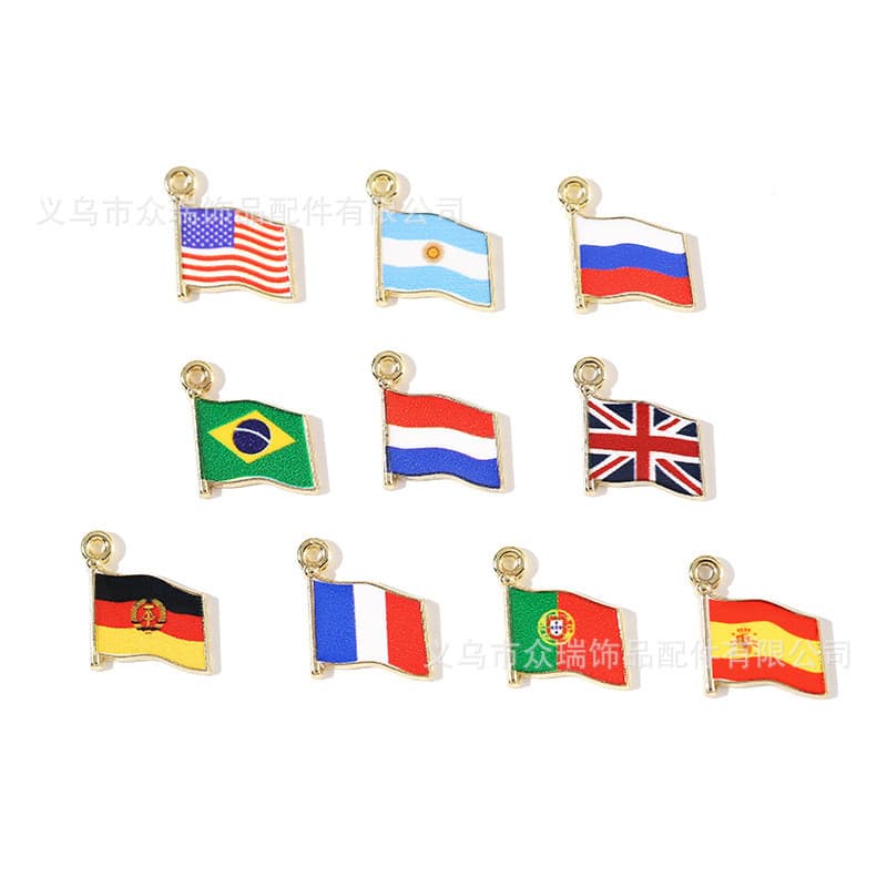 Pingente corrente do telefone móvel pendurado brincos mãos no mundo diy chaveiro pingente Material acessórios bandeira n