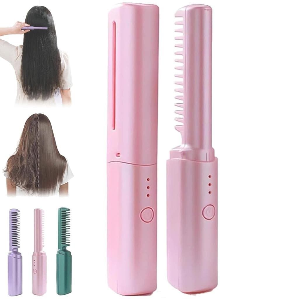 Pente de cabelo de cerâmica cinza cedro. Pentes de cerâmica podem criar cabelos lisos e brilhantes. Ajuste de temperatur
