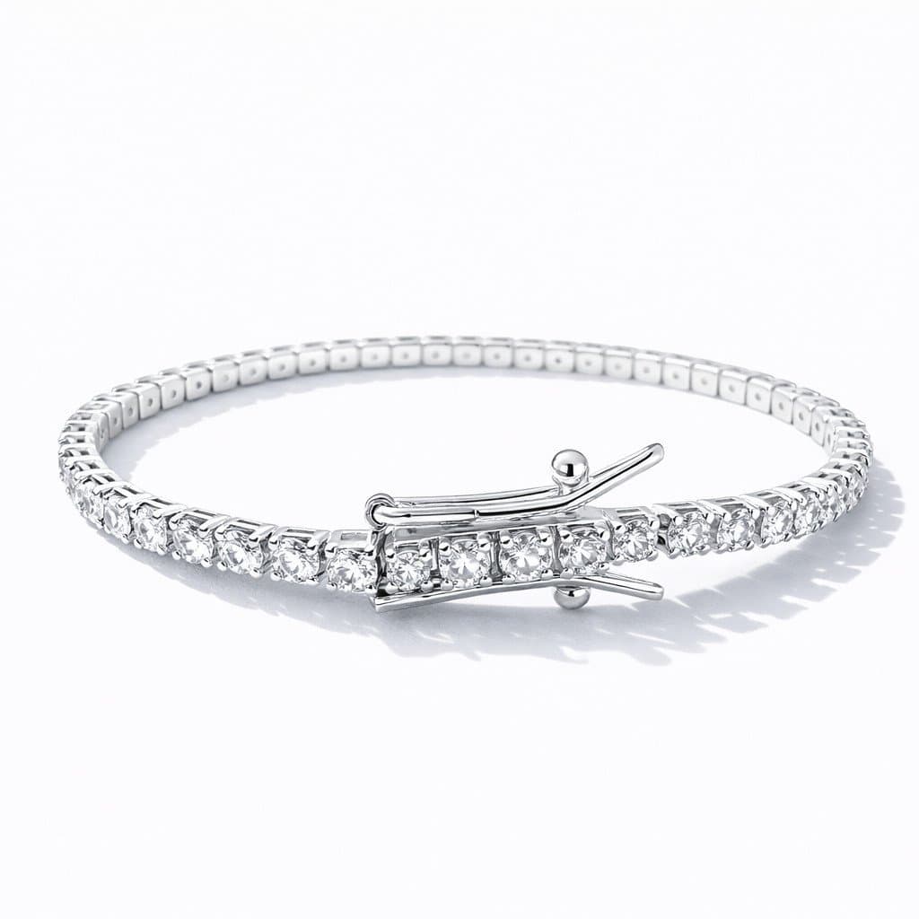 Pulseira Riviera Luxo Zircônia Colorida | Banhada a Ouro/Prata | Base em Cobre | Fecho Seguro Feminina
