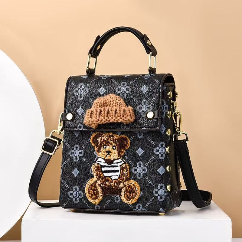 [SJB] (5 cores disponíveis) Bolsa para celular feminina fofa de urso Fashion doce bolsa pequena