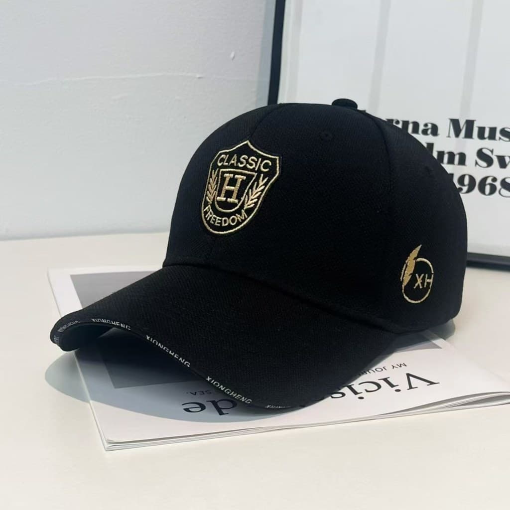 Chapéu masculino verão de aba larga guarda-sol grande circunferência da cabeça moda All-Match duro topo boné de beisebol