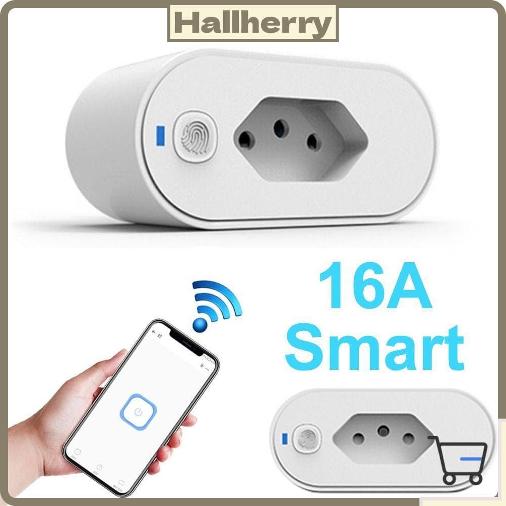 HLLYHERRY Brasil Smart Plug , Adaptador De Tomada Inteligente De Controle De Voz Com Bloqueio Infantil , Conectividade T