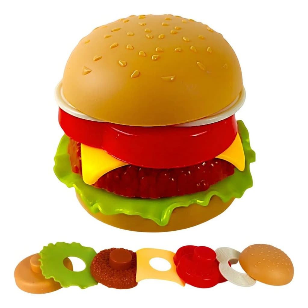 Mini Burguer De Montar  Brinquedo