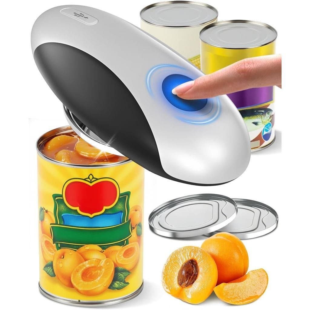 Abridor de Latas Elétrico Zoomsnail, Abridores de Latas Automáticos Recarregáveis com Borda de Aço de Um Toque e Tampa M