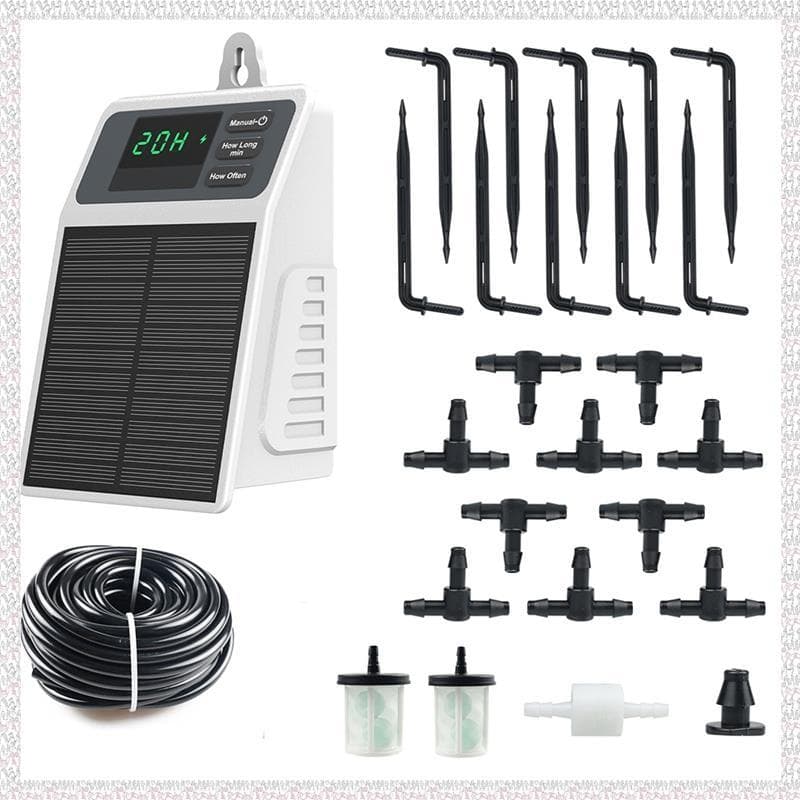 (Otgl) Sistema De Irrigação Solar Para Jardim Camas Elevadas Estufas Jardins Vegetais DIY Rega De Por Gotejamento