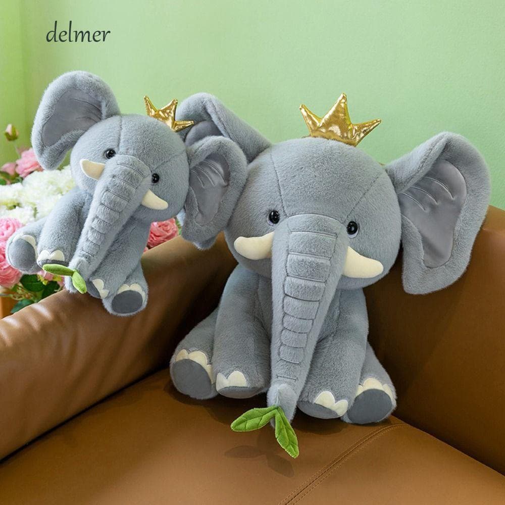 Brinquedo de Pelúcia Elefante DELMER Crown, Brinquedo de Animal de Desenho Animado, Fofo e Kawaii Z2WD
