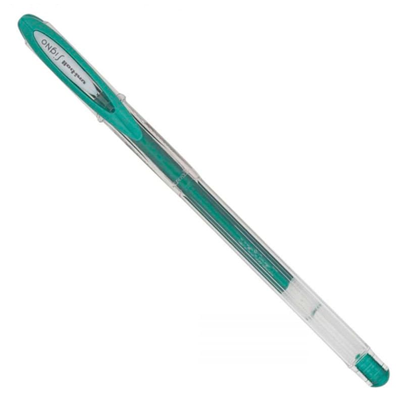 Caneta gel metálica signo 0.7mm UM-120NM Verde Uni-Ball