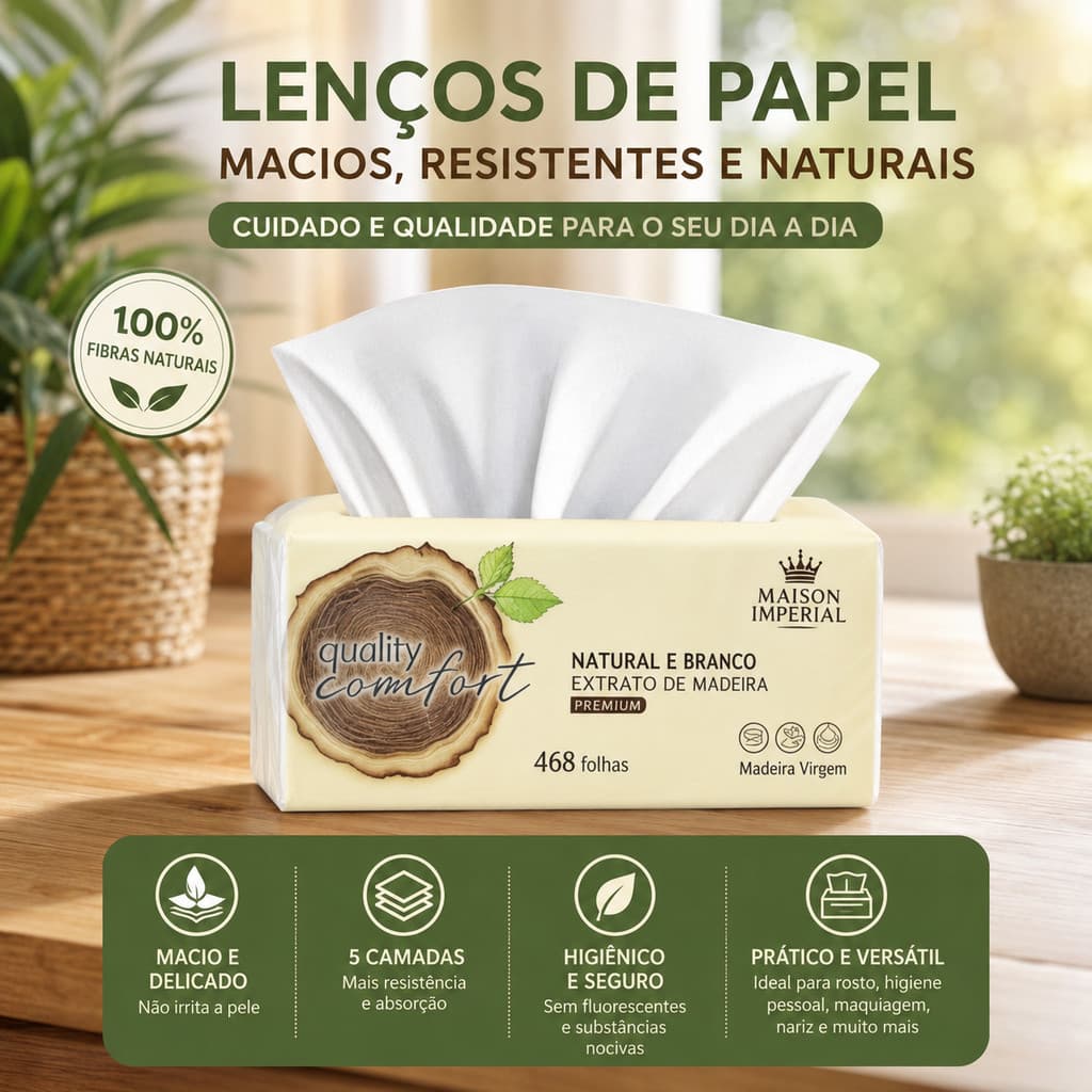 Lenços de Papel Interfolha 5 Dobras Branco 400 Folhas Macio Descartável Tong