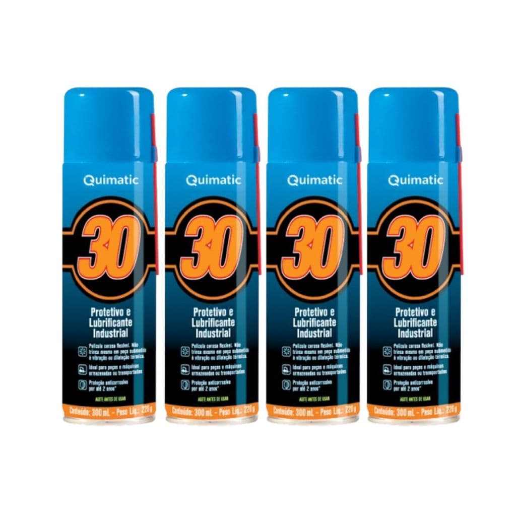 4 Tapmatic 30 Spray Protetivo Lubrificante Aerossol Óleo Multiuso Quimatic 300ml DE1