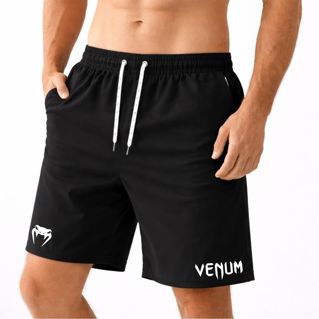 Bermuda Shorts Elastano VNM Masculina Tactel Treinos Academia Corrida Esportes Confortavel