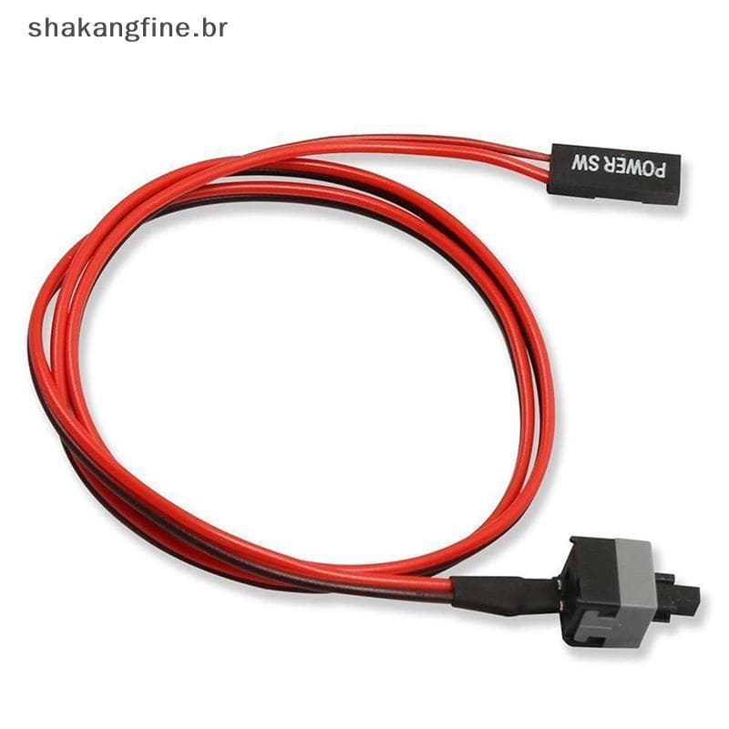 SHBR 5 Pcs 50 Cm 2 Pinos SW PC Cabo De Alimentação Liga/Desliga Botão ATXputer Switch Fio .