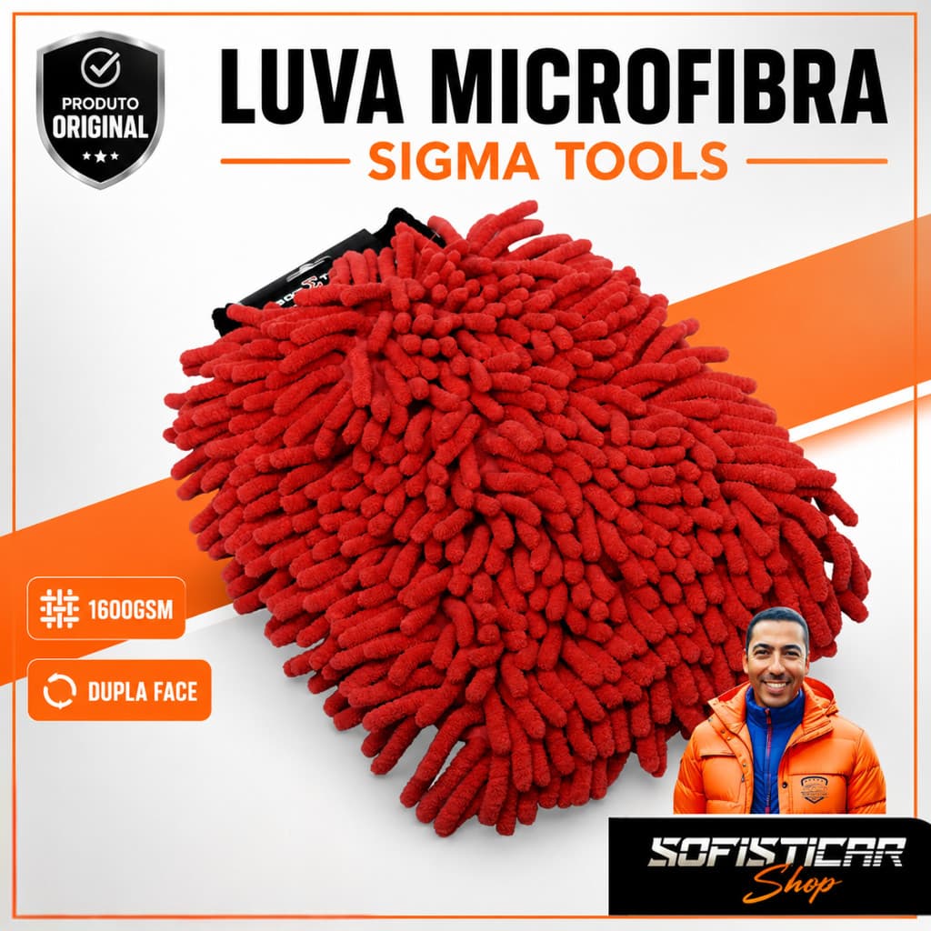 Luva Microfibra tentáculos SGT automotivo luvas de limpeza doméstica estética automotiva carro carros limpeza automotiva