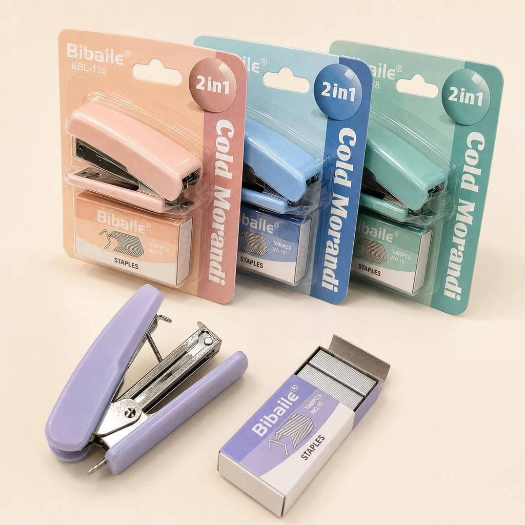 Kit Grampeador Pequeno com 1000 Grampos Nº10 Compacto e Portátil