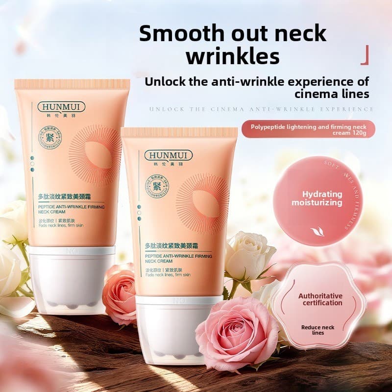 Peptídeo desbota linhas firmador pescoço creme levantamento endurecimento linhas finas pescoço cuidados Roll-On pescoço