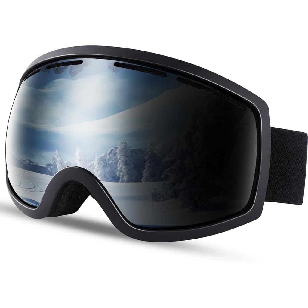 Óculos de Esqui Sem Armação, Antiembaçantes, à Prova de Vento, Design OTG, Óculos de Snowboard com Proteção UV400 para o