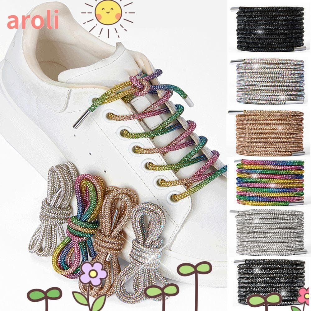 AROLI 1 Peça Cadarços De Strass Luxo Moda Cordão Cordas Brilhantes