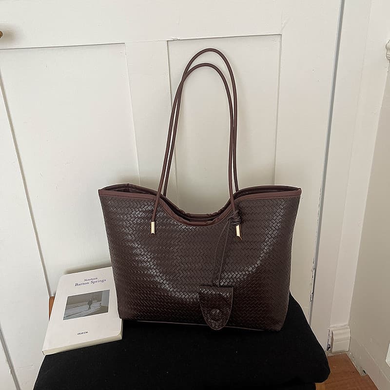 Novo estilo de moda cor sólida All-Match sacola feminina grande capacidade Commuter único Casual textura High-End