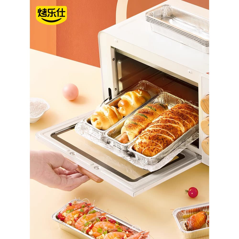Fritadeira de ar especial pão de papel alumínio bandeja caixa de papel alumínio cozimento descartável resistente a altas