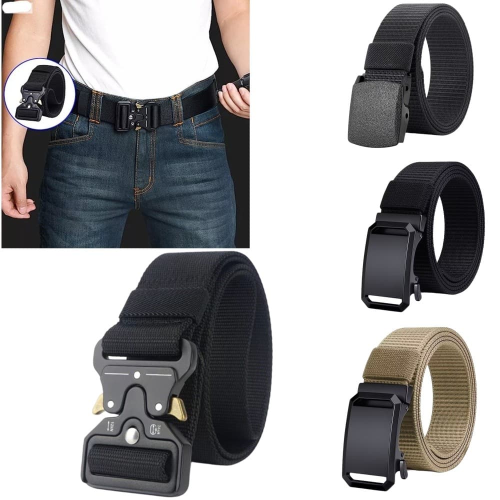 Moda Cinto Largo Masculino Nylon Fivela Liga de Zinco e Engate Rápido Vida bosco