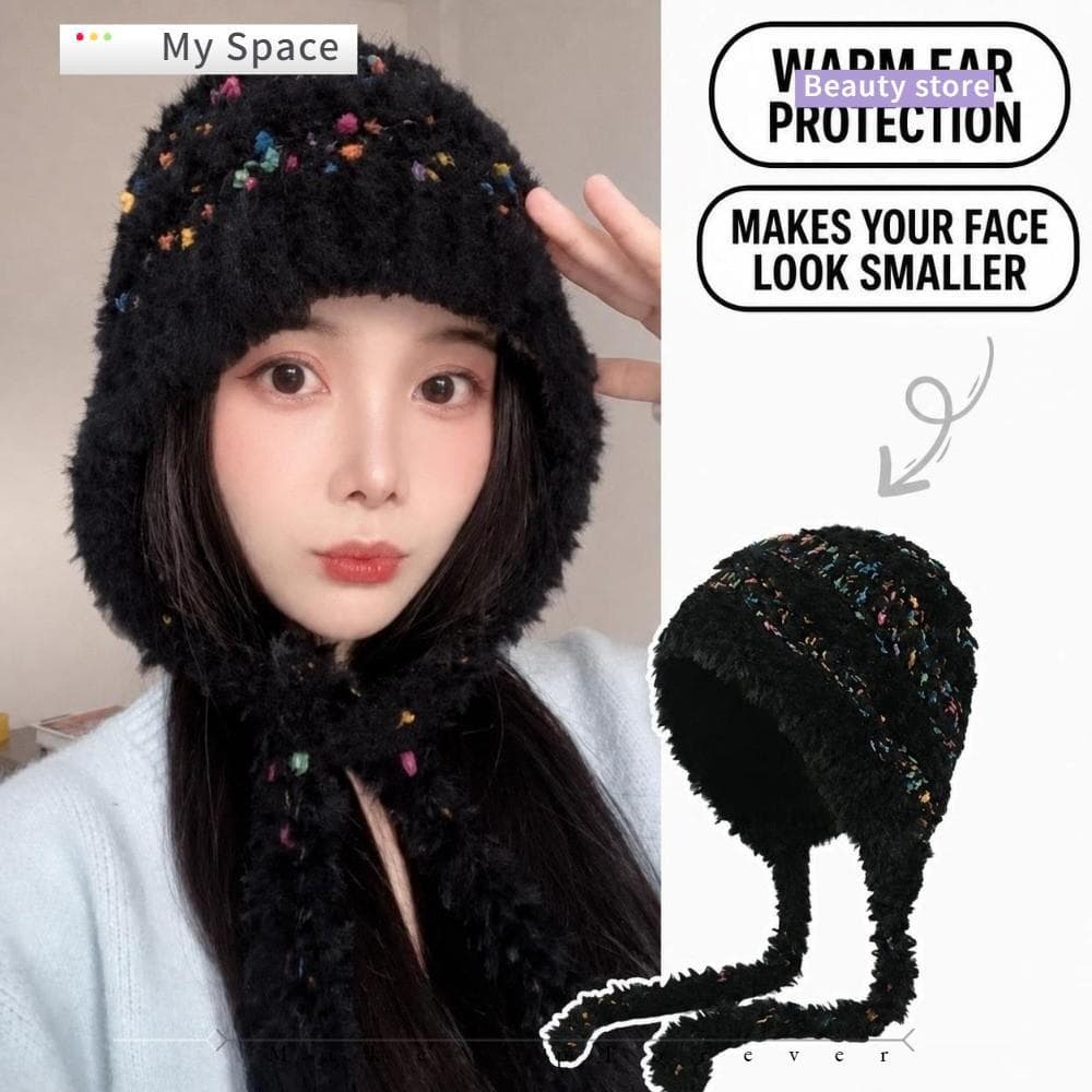 MY Bucket Hat , Chapéu De Inverno Quente Com Cadarço , Moda Versátil Proteção De Ouvido Casual Lei Feng Cap Para Mulhere