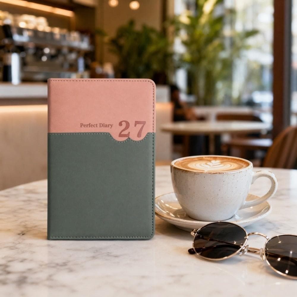 MXFASHIONE A5 Agenda Planejamento Notebook , Capa De Couro PU Diário Blocos De Escrita 2027 Planejador Bloco De Notas