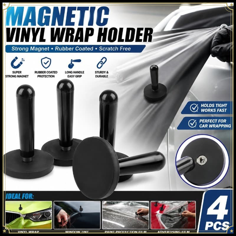 Suporte Magnético Para Envoltório De Vinil , Ferramenta De Posicionamento De Filme De Carro Revestido De Borracha Forte
