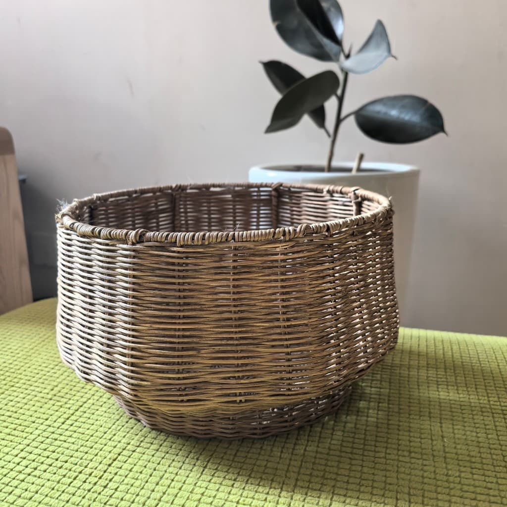 Cesta de armazenamento de Rattan Real, ornamentos artesanais, decoração de casa, roupas sujas, saco de artigos diversos,