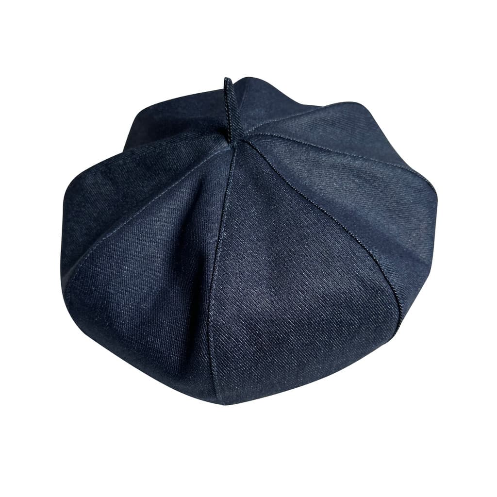 Boina de tecido jeans clássica feminina primavera verão Casual All-Match moda chapéu octogonal mostrando rosto pequeno p