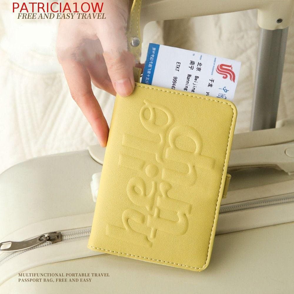 Porta-Passaporte PATRICIA1OW , Bolsa De Armazenamento De Certificado De Corda Suspensa De Couro PU , Clipe De Check-in D
