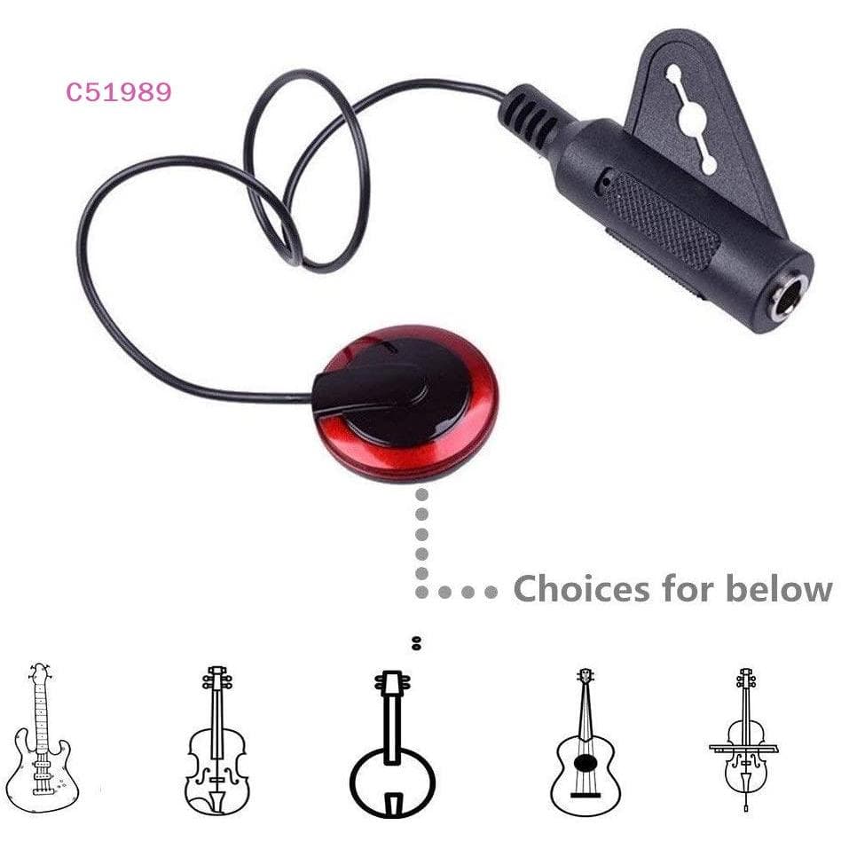 [kaan] 1 Unidade De Microfone De Contato Piezo Piup Para Guitarra , Violino , Banjo Bandolim , Ukulele BR