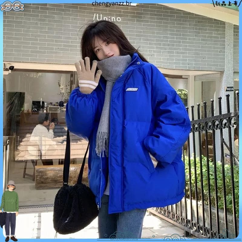 Street Wear acolchoado roupas femininas 2024 inverno solto engrossado das mulheres dos homens engrossado tamanho grande