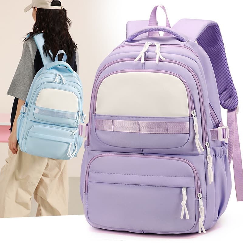 Mochila Feminina para Estudantes Universitárias, Modelo Novo 2026, Estampada e Moderna, Bolsa para Computador e Mochila
