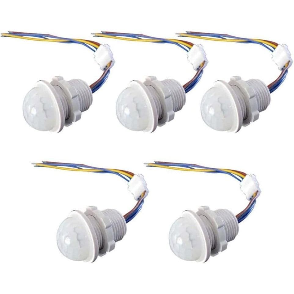 5/10 Peças Sensor de Movimento Infravermelho PIR Interruptor Inteligente 110V Interruptor de Luz Automático (5 peças)