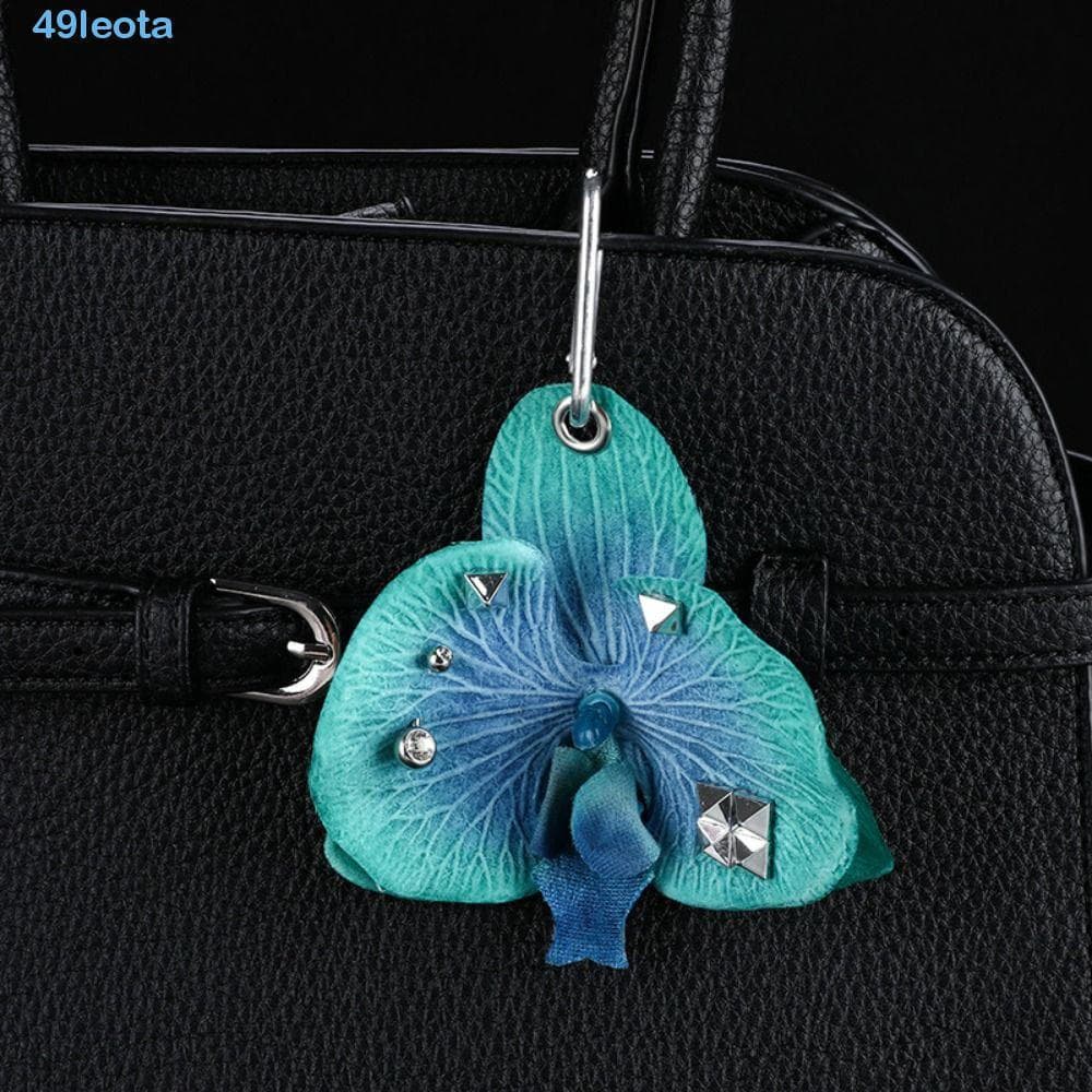 LEOTA Imitação De Flor Pingente , Chaveiro Punctura Rebite Phalaenopsis Orquídea , Menina Moda Decoração Saco Casal