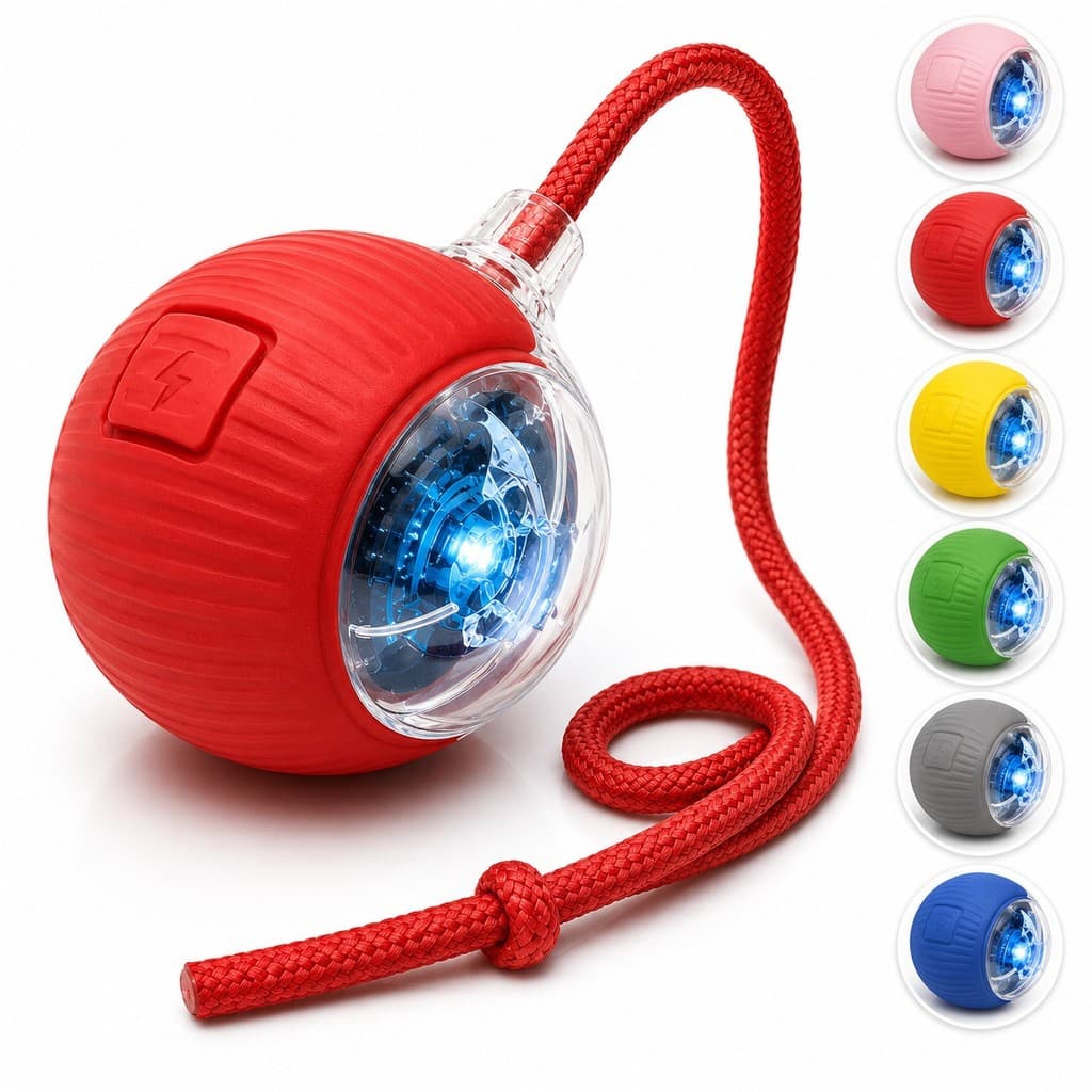 Bola Pet Rolamento Automático Mordedor Recarregável Inteligente Interativo Gato Cachorro Pets