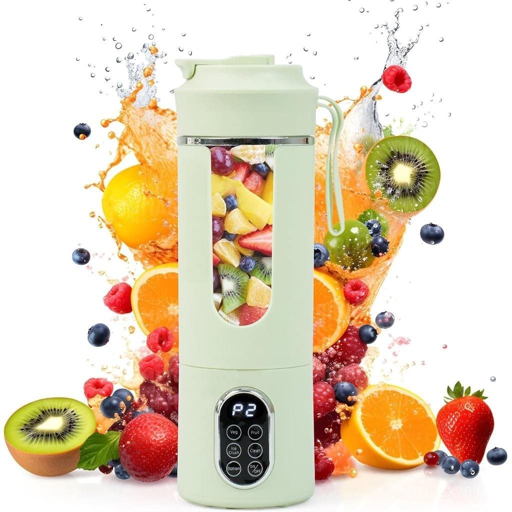 Liquidificador Portátil de 530ML, Mini Liquidificador Elétrico USB Portátil, Pequeno Liquidificador Pessoal para Smoothi