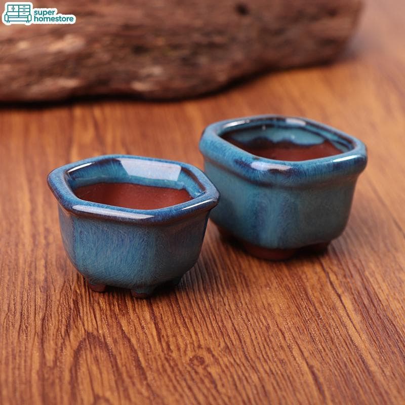 SUPER Mini Vasos De Plantas Vaso De Flores Com Furos Jardim Estilo Chinês Bonsai Areia Roxa Artesanato Plantador Decoraç