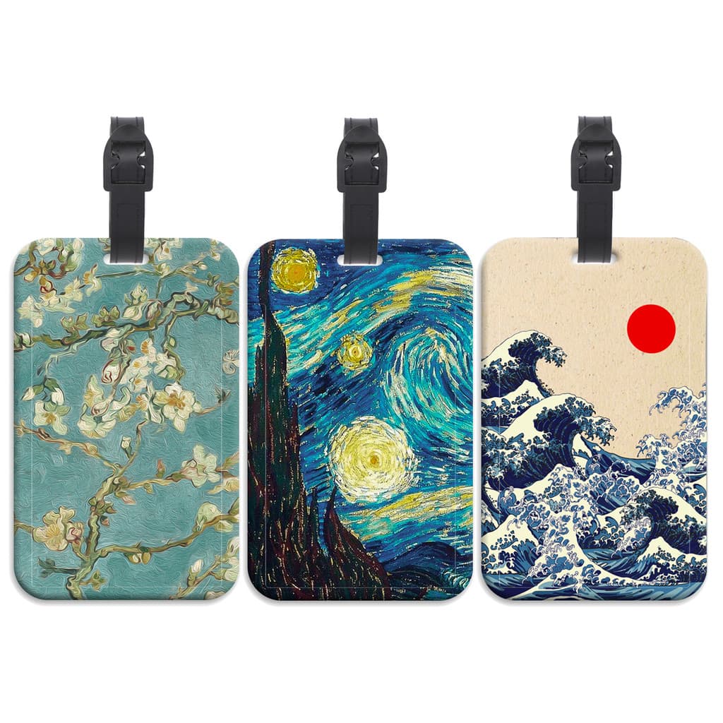 Arte Pintura A Óleo Etiqueta De Bagagem Plástico Anti-Perdido Identificador Titular Do Cartão Moda Mala Mochila Acessóri