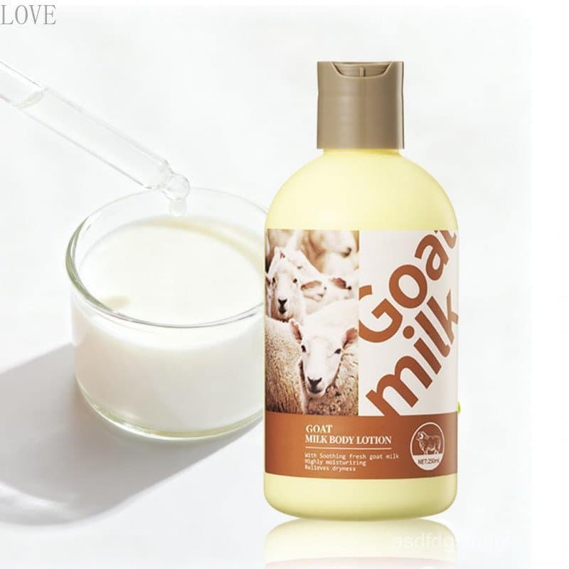 Loção Corporal de Leite de Cabra Grospe - 8.45fl.oz Loção Hidratante com Óleo de Coco, Nutre Profundamente a Pele LNMX