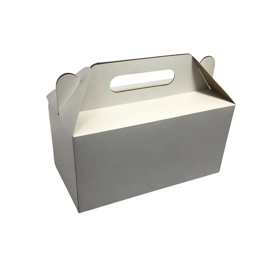 Caixa Maleta para Lembrancinhas Lanches Kit Festas Delivery 19,5x11,5x11cm Branca - 20 un