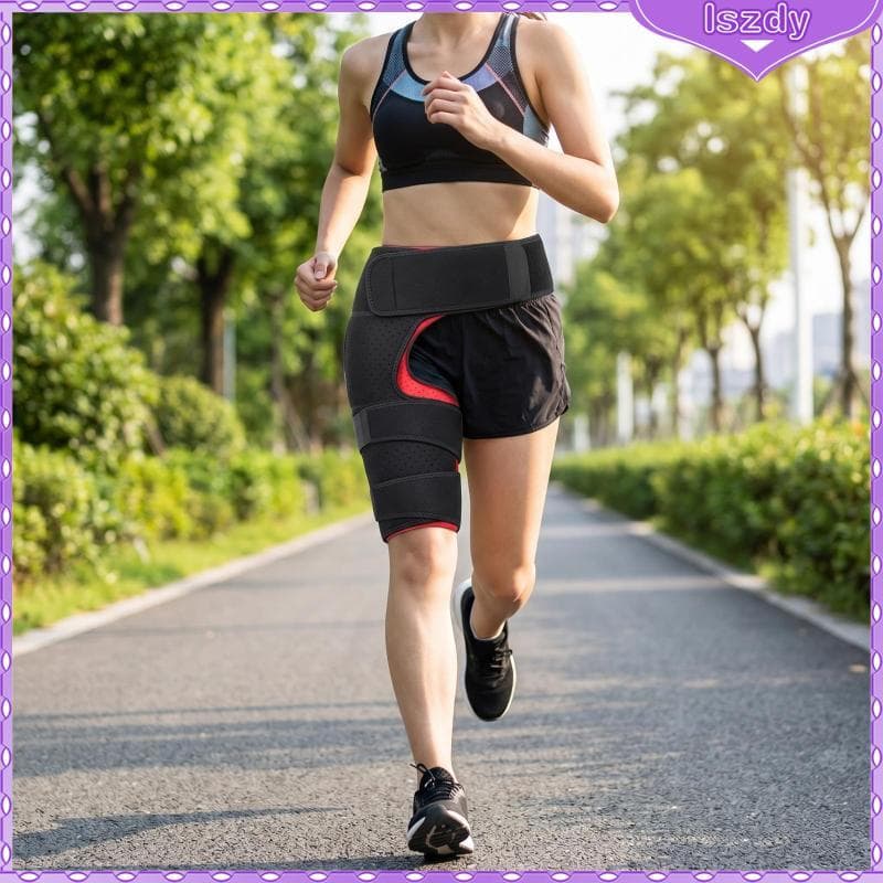 [Lszdy] Equipamento Elástico De Fitness Texturizado Suporte De Coxa Envoltório Bordas Costuradas De Perna Superior Para