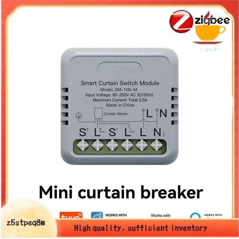 Tuya Zigbee Módulo De Interruptor De Cortina Inteligente Cortinas De Rolo Motor App Controle Remoto Trabalhe Com Alexa/H