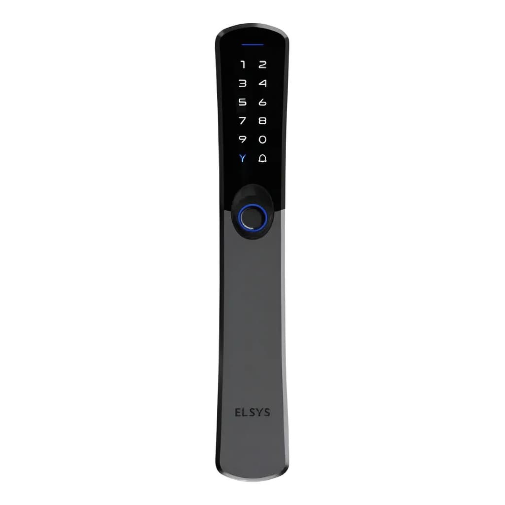 Fechadura Digital Elsys Samba Embutir Rolete Wi-fi Ip55 Externa Chuva Sol Tuya Smartlife Biométrica De6100i Preta