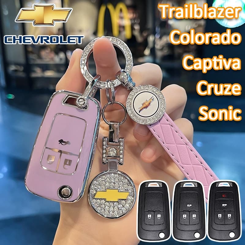 Capa para Chave Remota Inteligente Chevrolet Cruze/Sonic/Captiva/Colorado/Trailblazer ELXK