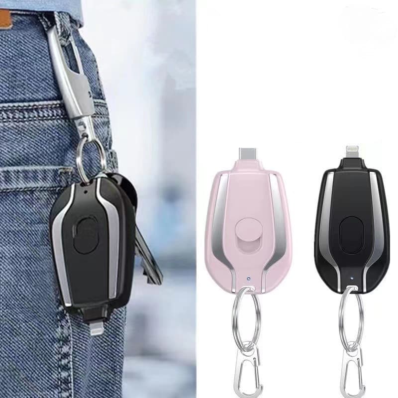 Carregador de chaveiro portátil 1500mAh Mini bateria compacta de carregamento rápido