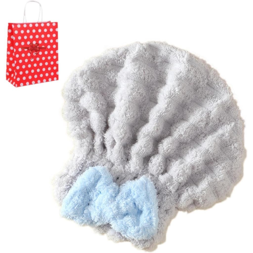 Touca de banho de lã coral, touca grande de microfibra para secar o cabelo, toalha de cabelo feminina super absorvente e