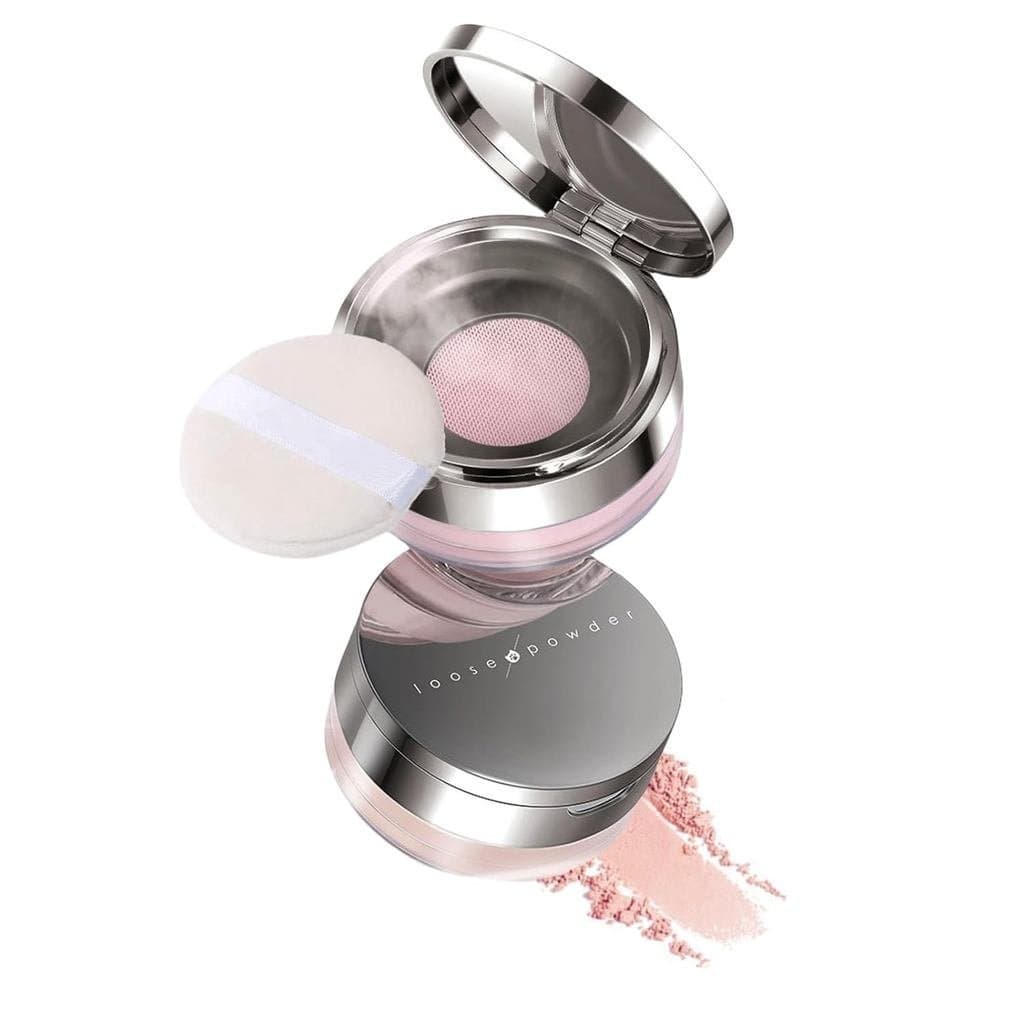 Pó Fixador Matte Rosa, Pó de Maquiagem Macio e Aveludado, Longa Duração, À Prova d'Água, Pó Solto Translúcido Rosa, Cont