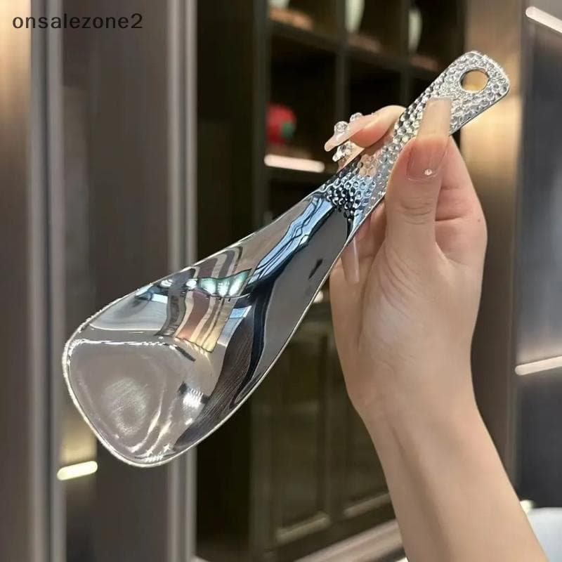 Colher De Arroz De Aço Inoxidável Com Design Quadrado Martelado ONS Perfeita Para Itens Essenciais De Cozinha BR
